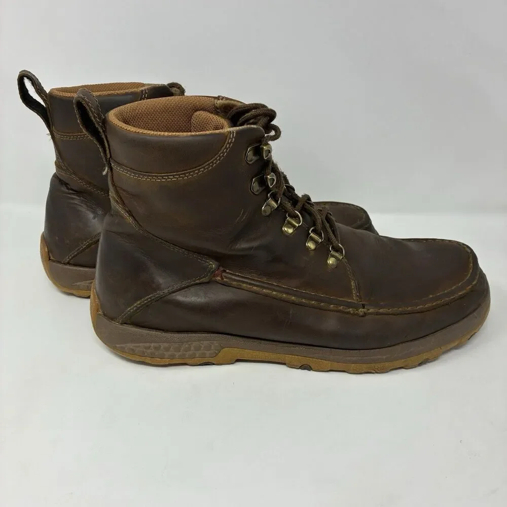 Twisted X Men's MXC0011 Brown Leather Moc Toe Work Boots Size 10 M CellStretch